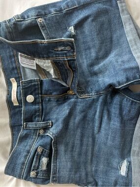 Levi's Mid-Blue Women's Distressed Denim Shorts